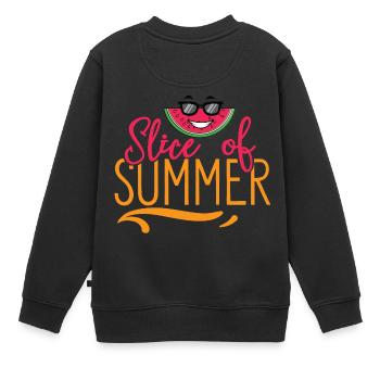 Slice of Summer - Kids Premium Organic Sweatshirt - black - Back - AI Model Kid Female (0cm)