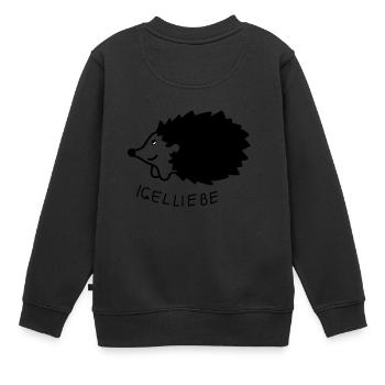 Hedgehog love hedgehogs - Kids Premium Organic Sweatshirt - black - Back - AI Model Kid Female (0cm)