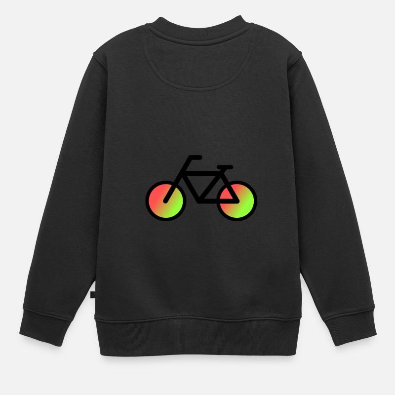Vélo coloré - Sweat Premium enfant bio - noir