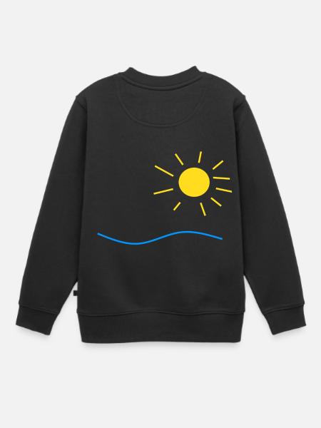Sonne und Meer - Kinder Premium Organic Sweatshirt - Schwarz