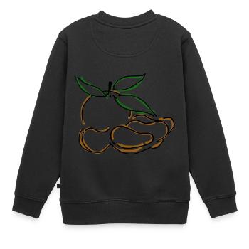 Mandarine - Kinder Premium Organic Sweatshirt - Schwarz - Hinten - AI Model Kid Female (0cm)