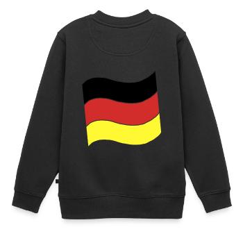 Deutschlandflagge - Kinder Premium Organic Sweatshirt - Schwarz - Hinten - AI Model Kid Female (0cm)