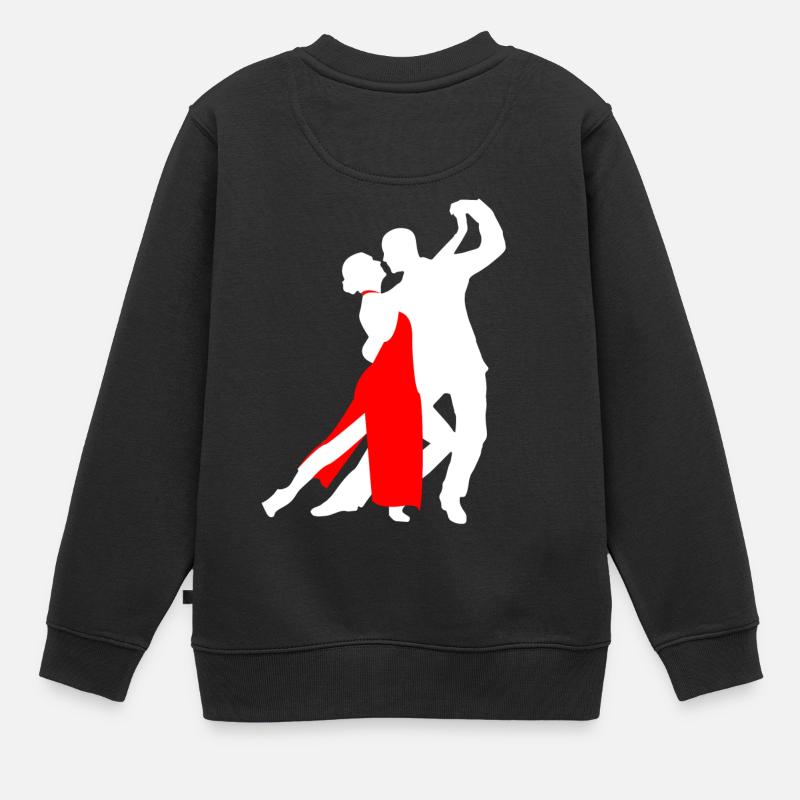 Dancing- Tango- Tanzpaar Logo - Kinder Premium Organic Sweatshirt - Schwarz