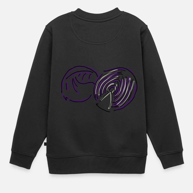 Chou rouge - Sweat Premium enfant bio - noir