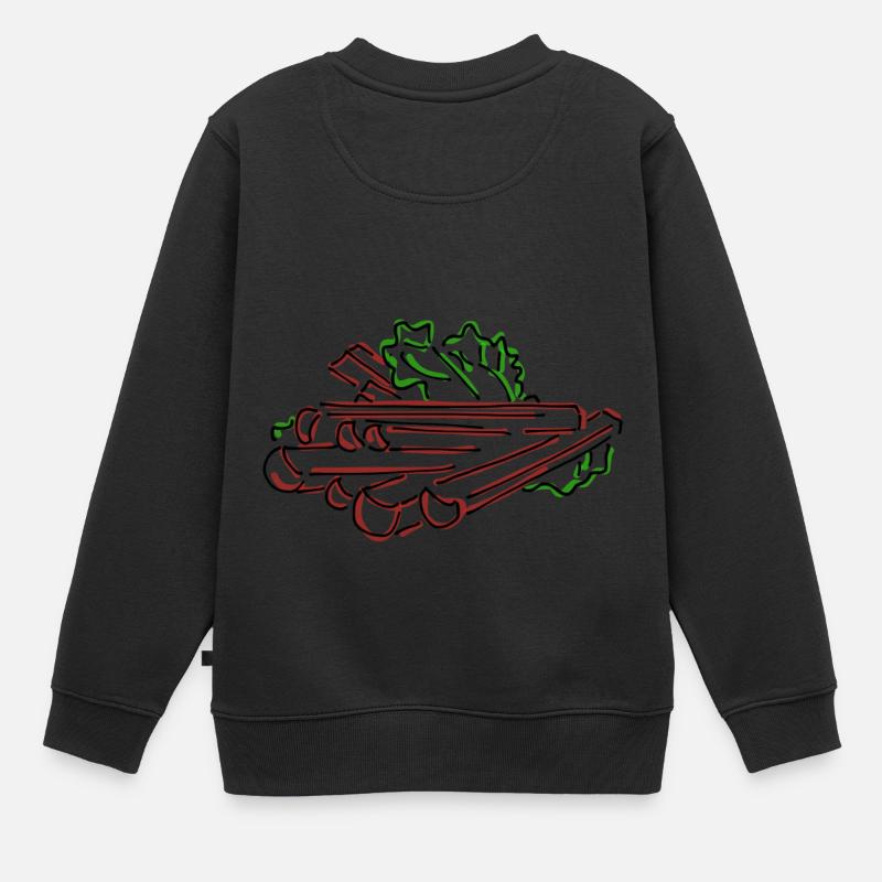 Rhubarbe - Sweat Premium enfant bio - noir
