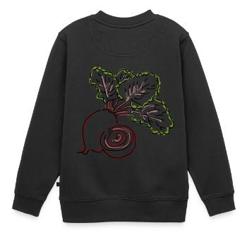 Parterres rouges - Sweat Premium enfant bio - noir - Dos - AI Model Kid Female (0cm)
