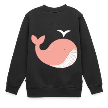 Whale nicht! - Kinder Premium Organic Sweatshirt - Schwarz - Hinten - AI Model Kid Female (0cm)