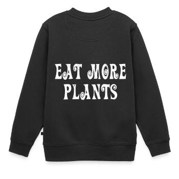Vegan Veganer Veganerin - Kinder Premium Organic Sweatshirt - Schwarz - Hinten - AI Model Kid Female (0cm)