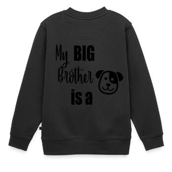 Hund Baby Babysprueche Kind Kinder lustige Sprüche - Kinder Premium Organic Sweatshirt - Schwarz - Hinten - AI Model Kid Female (0cm)