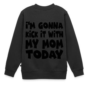 Bébé bébé garçon enfant mère maman - Sweat Premium enfant bio - noir - Dos - AI Model Kid Female (0cm)