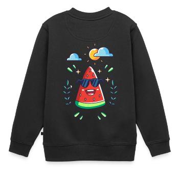 été - Sweat Premium enfant bio - noir - Dos - AI Model Kid Female (0cm)