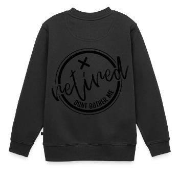 Rente - Kinder Premium Organic Sweatshirt - Schwarz - Hinten - AI Model Kid Female (0cm)