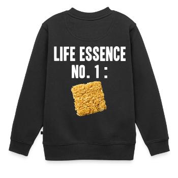 Ramen instant Nudeln Geschenk Idee Studenten - Kinder Premium Organic Sweatshirt - Schwarz - Hinten - AI Model Kid Female (0cm)