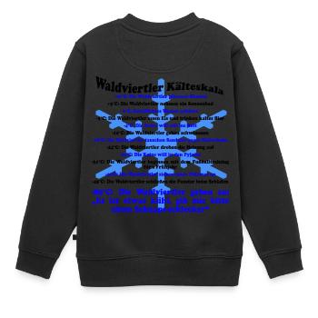 Waldviertler cold scale - Kids Premium Organic Sweatshirt - black - Back - AI Model Kid Female (0cm)