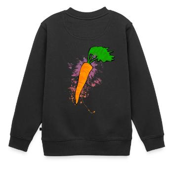 Explosion de couleur carottes - Sweat Premium enfant bio - noir - Dos - AI Model Kid Female (0cm)