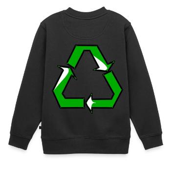 Recyclage - Sweat Premium enfant bio - noir - Dos - AI Model Kid Female (0cm)