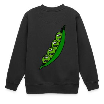 Peas pod cute kids cute funny gift - Kids Premium Organic Sweatshirt - black - Back - AI Model Kid Female (0cm)
