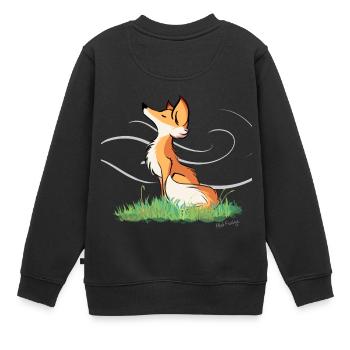 Relax - Kinder Premium Organic Sweatshirt - Schwarz - Hinten - AI Model Kid Female (0cm)