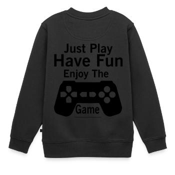jouer le jeu - Sweat Premium enfant bio - noir - Dos - AI Model Kid Female (0cm)