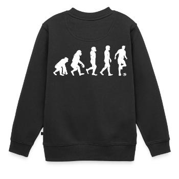 Mankind Evolution Soccer - Evolution Football - Kids Premium Organic Sweatshirt - black - Back - AI Model Kid Female (0cm)