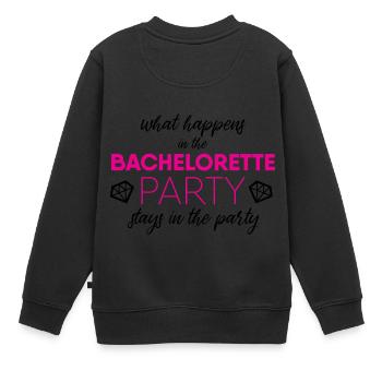 Enterrement de vie de jeune fille - Sweat Premium enfant bio - noir - Dos - AI Model Kid Female (0cm)