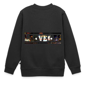 Las Vegas - Kinder Premium Organic Sweatshirt - Schwarz - Hinten - AI Model Kid Female (0cm)