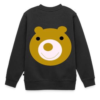 Baer - Kinder Premium Organic Sweatshirt - Schwarz - Hinten - AI Model Kid Female (0cm)