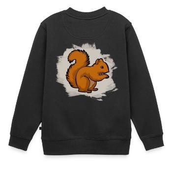 Écureuils - Sweat Premium enfant bio - noir - Dos - AI Model Kid Female (0cm)