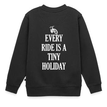 Dire vélo - Sweat Premium enfant bio - noir - Dos - AI Model Kid Female (0cm)