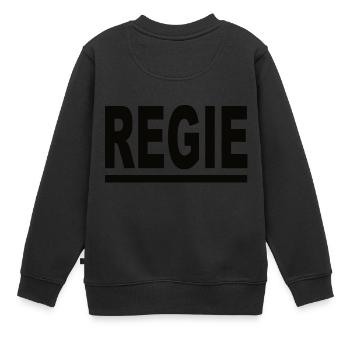Regie schwarz - Kinder Premium Organic Sweatshirt - Schwarz - Hinten - AI Model Kid Female (0cm)