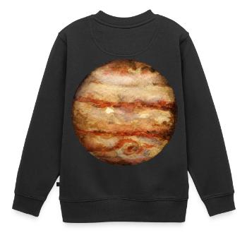Jupiter - Kinder Premium Organic Sweatshirt - Schwarz - Hinten - AI Model Kid Female (0cm)
