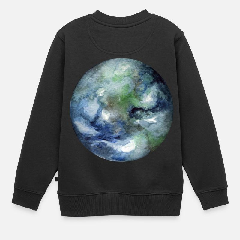 Planète Terre - Sweat Premium enfant bio - noir