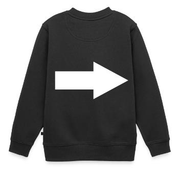 Pfeil - Kinder Premium Organic Sweatshirt - Schwarz - Hinten - AI Model Kid Female (0cm)