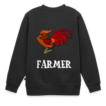 Bauernhof - Kinder Premium Organic Sweatshirt - Schwarz - Hinten - AI Model Kid Female (0cm)