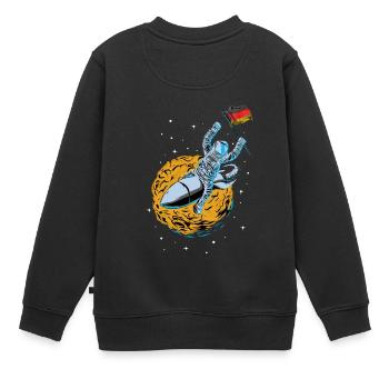 Astronaute allemand dans l’espace - Sweat Premium enfant bio - noir - Dos - AI Model Kid Female (0cm)