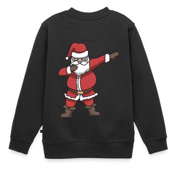 Santa dabbing gift Noël danse - Sweat Premium enfant bio - noir - Dos - AI Model Kid Female (0cm)