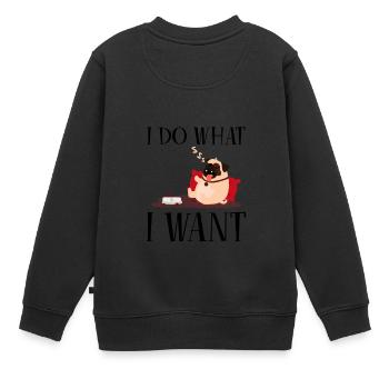Conception de chien pour les propriétaires de chiens - Sweat Premium enfant bio - noir - Dos - AI Model Kid Female (0cm)