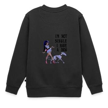 Conception de chien pour les propriétaires de chiens - Sweat Premium enfant bio - noir - Dos - AI Model Kid Female (0cm)