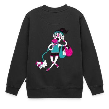 Multi Tasking - Kinder Premium Organic Sweatshirt - Schwarz - Hinten - AI Model Kid Female (0cm)
