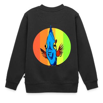 poissons nemo sous-marin zoo animaux nager mer - Sweat Premium enfant bio - noir - Dos - AI Model Kid Female (0cm)