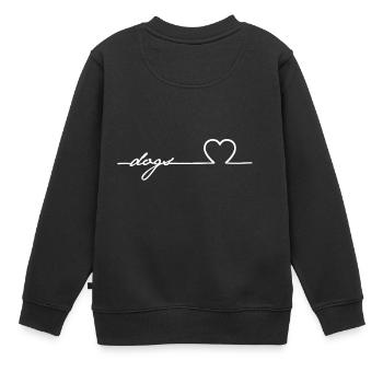 canine - Sweat Premium enfant bio - noir - Dos - AI Model Kid Female (0cm)