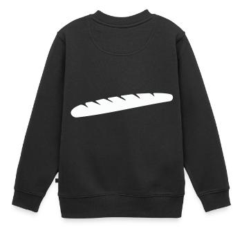Baguette Logo Geschenk - Kinder Premium Organic Sweatshirt - Schwarz - Hinten - AI Model Kid Female (0cm)