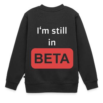Silencieux en beta - Sweat Premium enfant bio - noir - Dos - AI Model Kid Female (0cm)