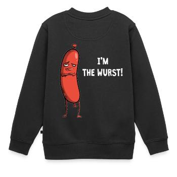 Je suis la saucisse - Sweat Premium enfant bio - noir - Dos - AI Model Kid Female (0cm)