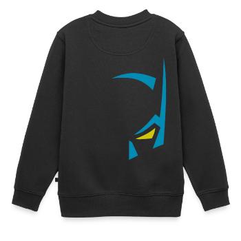 Masque de super-héros - Sweat Premium enfant bio - noir - Dos - AI Model Kid Female (0cm)