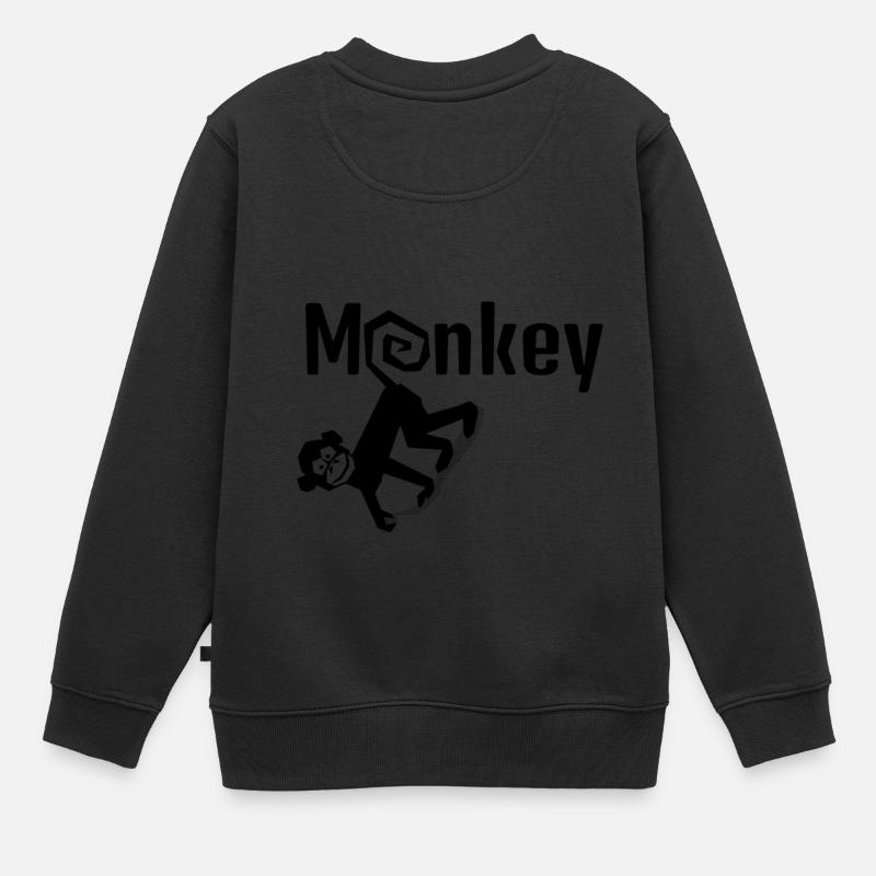 monkey - Kids Premium Organic Sweatshirt - black