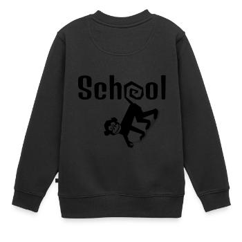 École - Sweat Premium enfant bio - noir - Dos - AI Model Kid Female (0cm)