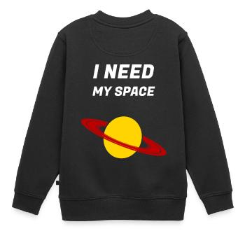 Weltraum - Kinder Premium Organic Sweatshirt - Schwarz - Hinten - AI Model Kid Female (0cm)