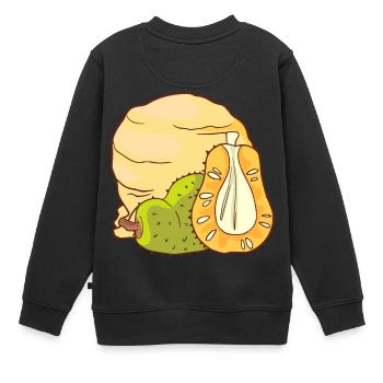 Jackfruit crème glacée crème glacée crème glacée crème glacée boule de glace - Sweat Premium enfant bio - noir - Dos - AI Model Kid Female (0cm)