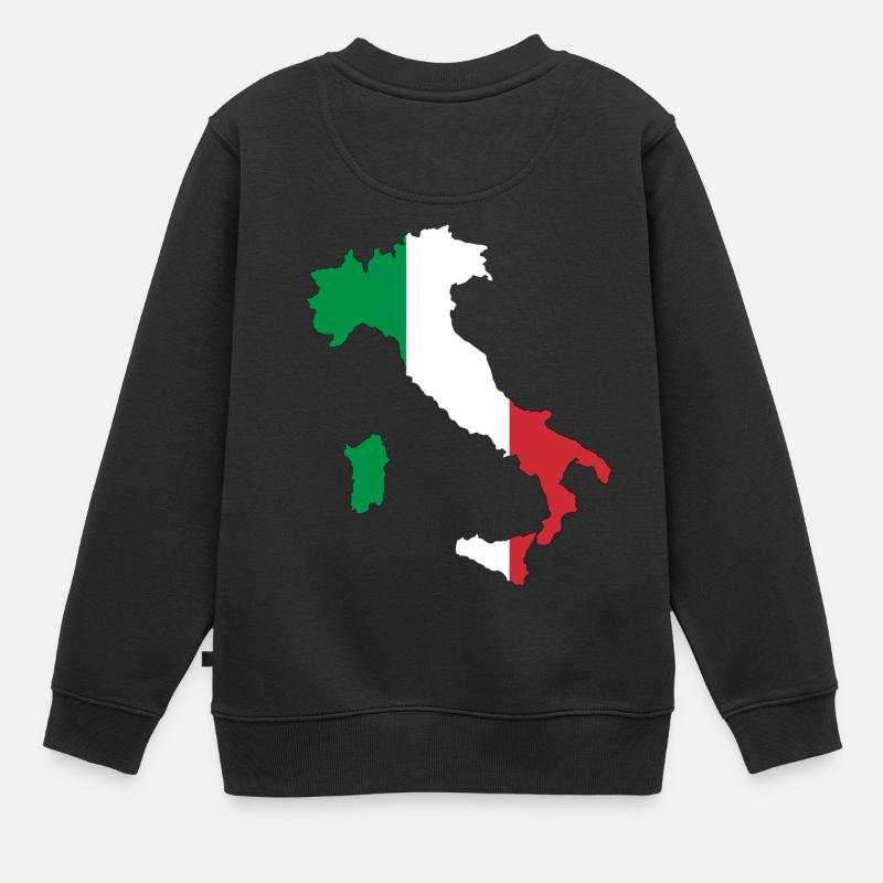 Italie - Sweat Premium enfant bio - noir